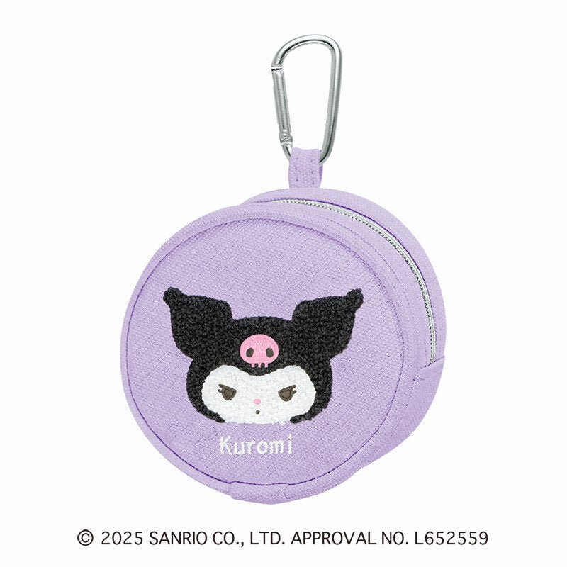[KUROMI] "Sanrio Fluffy Embroidery Sagara" Mini Pouch - Rosey’s Kawaii Shop