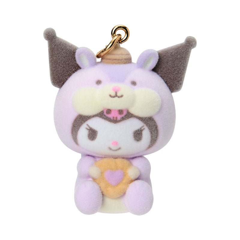 [KUROMI] "Sanrio Fluffy Squirrel" Fluffy Tail & Flocked Keychain - Rosey’s Kawaii Shop