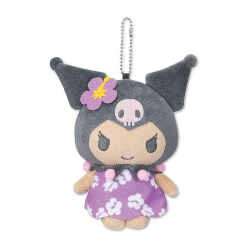[KUROMI] "Sanrio Hawaiian Style" Plush Keychain - Rosey’s Kawaii Shop