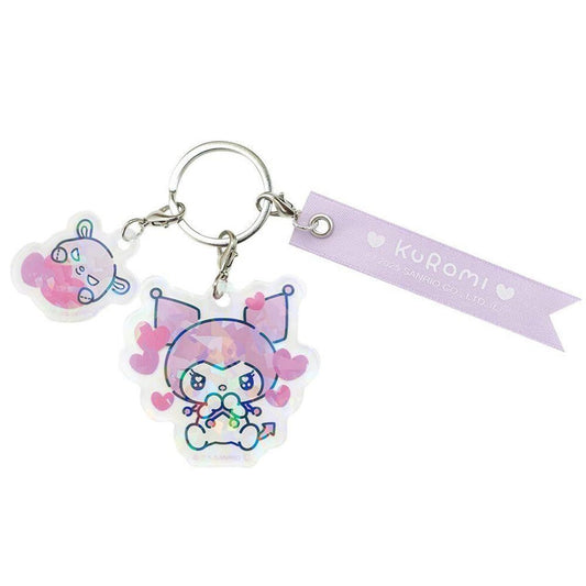 [KUROMI] "Sanrio Meromero Hearts" Triple Charm Keychain - Rosey’s Kawaii Shop