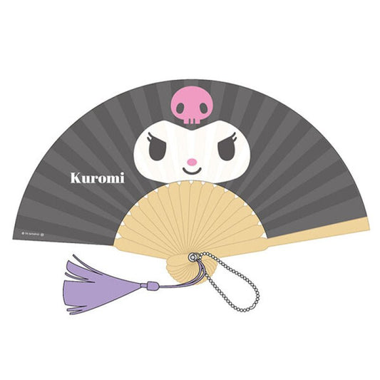 [KUROMI] "Sanrio Mini Folding Fan" Keychain - Rosey’s Kawaii Shop