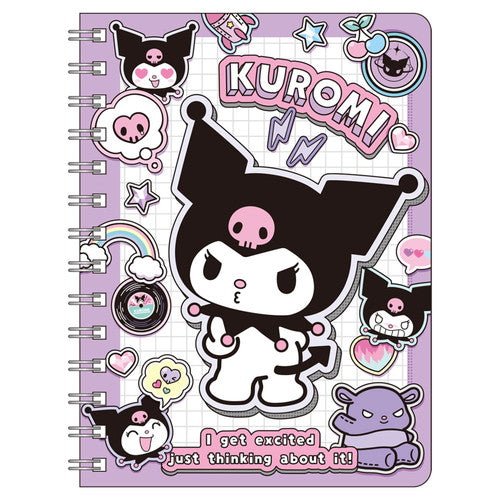 [KUROMI] "Sanrio Petapeta Stickers" B6 Ring Notebook - Rosey’s Kawaii Shop