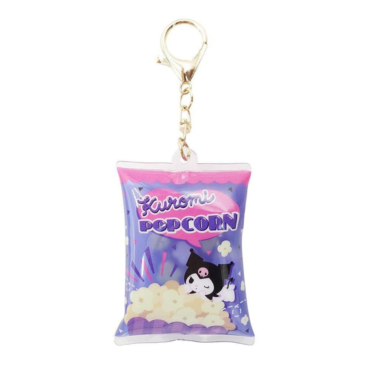 [KUROMI] "Sanrio Popcorn Package" Shaka Keychain - Rosey’s Kawaii Shop