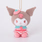 [KUROMI] "Sanrio Strawberry Cheek" Plush Keychain - Rosey’s Kawaii Shop