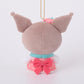 [KUROMI] "Sanrio Strawberry Cheek" Plush Keychain - Rosey’s Kawaii Shop