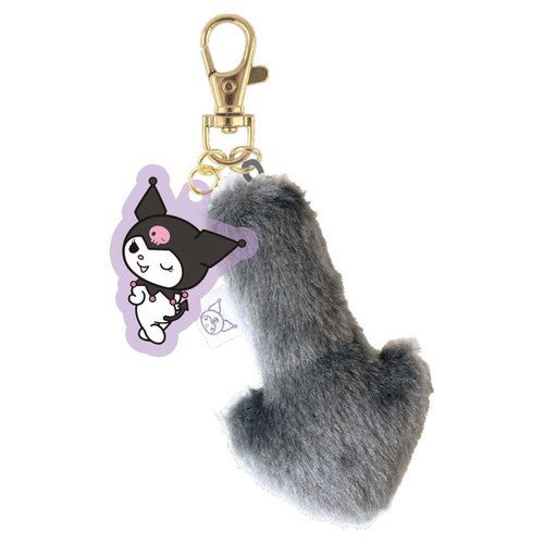 [KUROMI] "Sanrio Tail" Charm & Plush Keychain - Rosey’s Kawaii Shop
