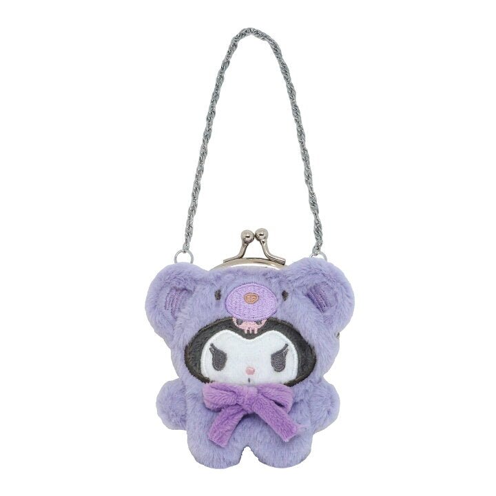 [KUROMI] "Sanrio Teddy Bear" Plush Chain Coin Case - Rosey’s Kawaii Shop