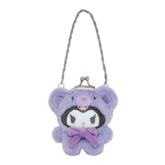 [KUROMI] "Sanrio Teddy Bear" Plush Chain Coin Case - Rosey’s Kawaii Shop