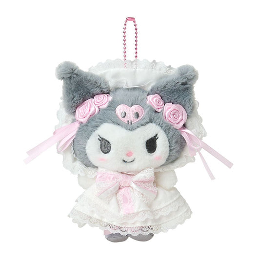 [KUROMI] "Sanrio White Frill" Plush Keychain - Rosey’s Kawaii Shop