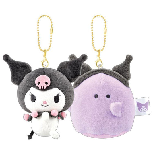 [KUROMI] "Sanrio x Obakenu Nikonui" Plush Keychain Set - Rosey’s Kawaii Shop