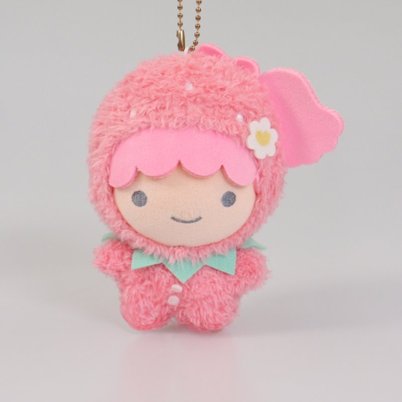 [LALA / LITTLE TWIN STARS STRAWBERRY] "Ichigo Shinbun 50th Anniversary x Munyugurumi Patio POPUP STORE" Plush Keychain - Rosey’s Kawaii Shop