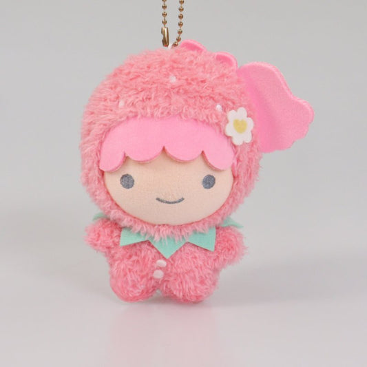 [LALA / LITTLE TWIN STARS STRAWBERRY] "Ichigo Shinbun 50th Anniversary x Munyugurumi Patio POPUP STORE" Plush Keychain - Rosey’s Kawaii Shop