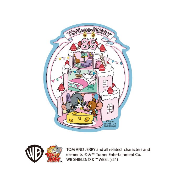 [LAYERED CAKE] "Tom and Jerry 85th Anniversary" Travel Sticker - Rosey’s Kawaii Shop