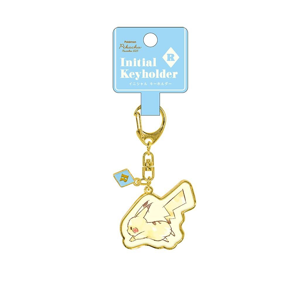 [LETTER R] "Pokemon Pikachu Initial" Keychain - Rosey’s Kawaii Shop