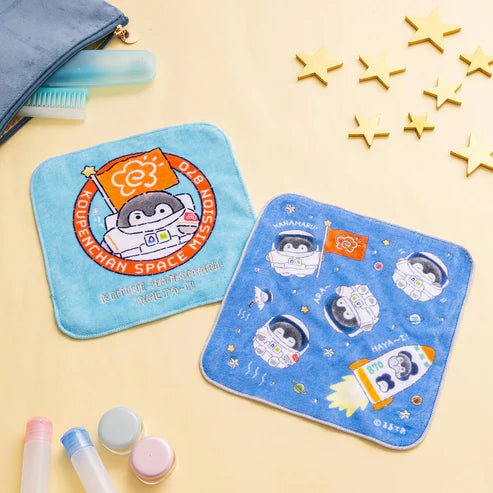 [LIGHT BLUE] "Koupenchan Space Mission" Mini Towel - Rosey’s Kawaii Shop