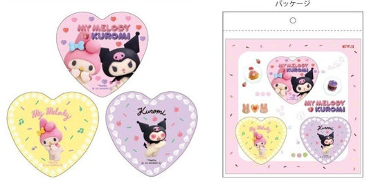 LIMITED "Netflix Series My Melody & Kuromi" Can Badge Set - Rosey’s Kawaii Shop