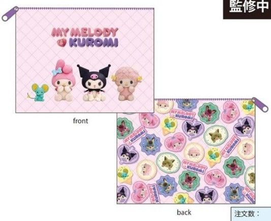 LIMITED "Netflix Series My Melody & Kuromi" Quilted Pouch - Rosey’s Kawaii Shop