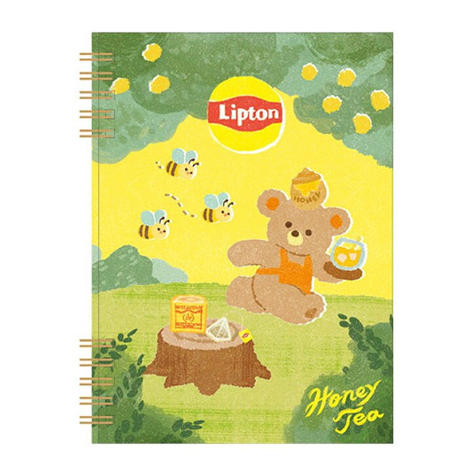 "Lipton Tea: Bear's Tea Stand" B6 Spiral Notebook - Rosey’s Kawaii Shop