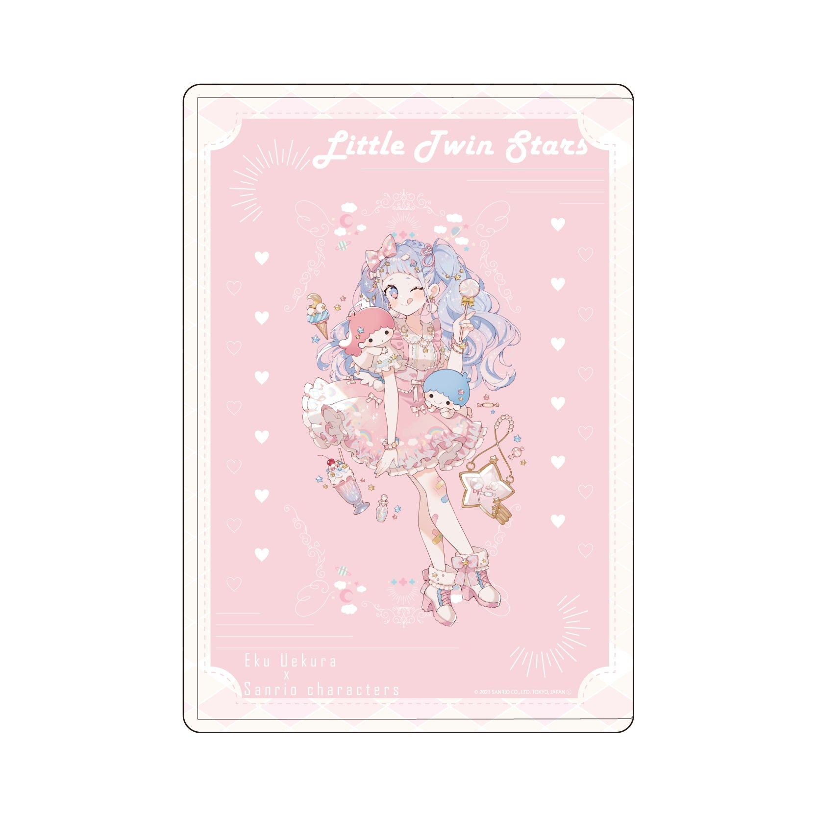 [LITTLE TWIN STARS] "Eku Uekura x Sanrio" Clear Case - Rosey’s Kawaii Shop
