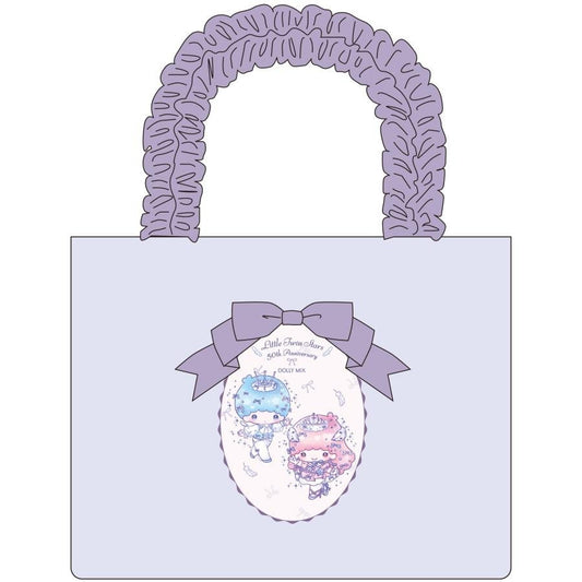 [LITTLE TWIN STARS] LIMITED "DOLLY MIX x Sanrio" Frill Square Hand Bag - Rosey’s Kawaii Shop