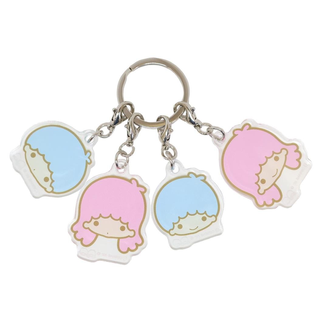 [LITTLE TWIN STARS] "Sanrio Face Series 4P" Acrylic Keychain - Rosey’s Kawaii Shop