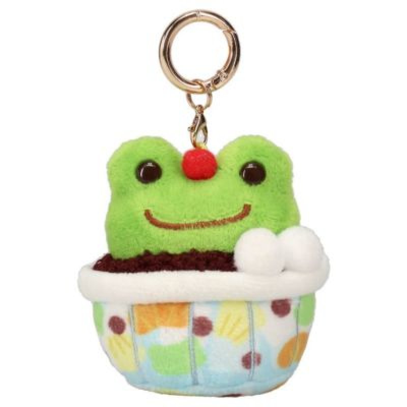 [MATCHA ANMITSU] "Pickles the Frog Retro Cafe" Plush Keychain - Rosey’s Kawaii Shop