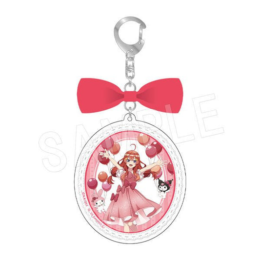 [MAY / RED] "The Quintessential Quintuplets x My Melody & Kuromi Balloon & Ribbon" Acrylic Keychain - Rosey’s Kawaii Shop