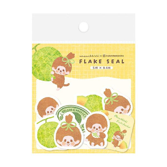 [MELON] "Monchhichi Fruit Parlor" Sticker Flakes - Rosey’s Kawaii Shop