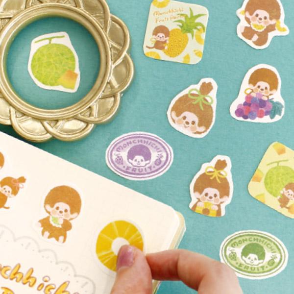 [MELON] "Monchhichi Fruit Parlor" Sticker Flakes - Rosey’s Kawaii Shop