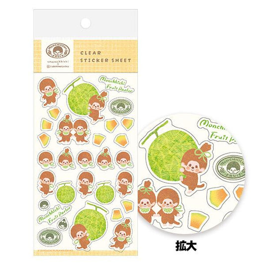 [MELON] "Monchhichi Fruit Parlor" Sticker Sheet - Rosey’s Kawaii Shop