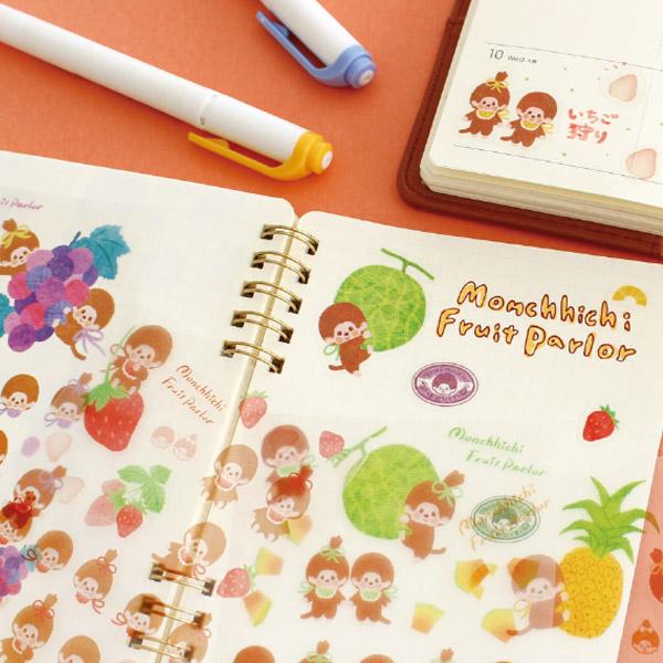 [MELON] "Monchhichi Fruit Parlor" Sticker Sheet - Rosey’s Kawaii Shop