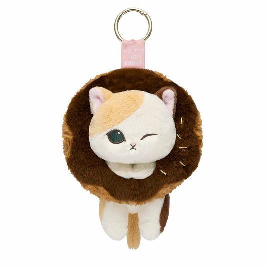 [MILK CHOCOLATE] "Mofusand COFFEE AND DONUTS" Plush Keychain - Rosey’s Kawaii Shop