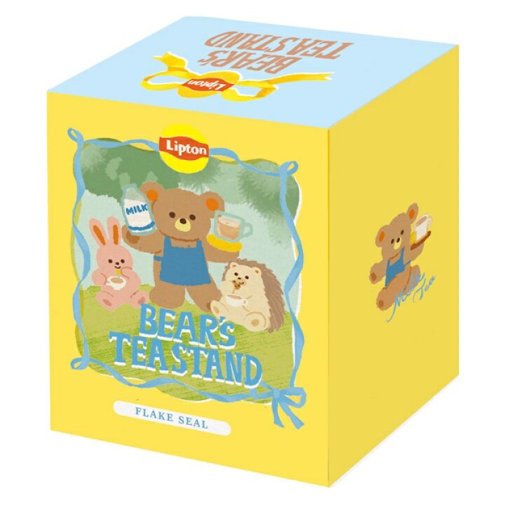 [MILK] "Lipton Tea: Bear's Tea Stand" Boxed Sticker Flakes - Rosey’s Kawaii Shop