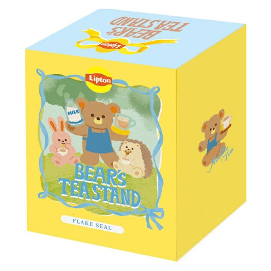 [MILK] "Lipton Tea: Bear's Tea Stand" Boxed Sticker Flakes - Rosey’s Kawaii Shop