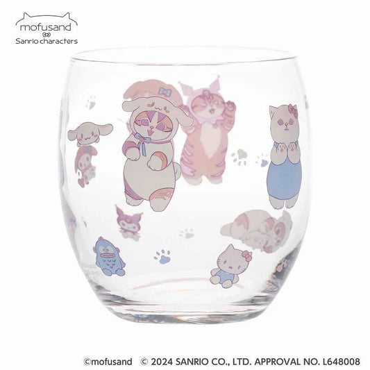 "Mofusand x Sanrio" Glass Cup - Rosey’s Kawaii Shop
