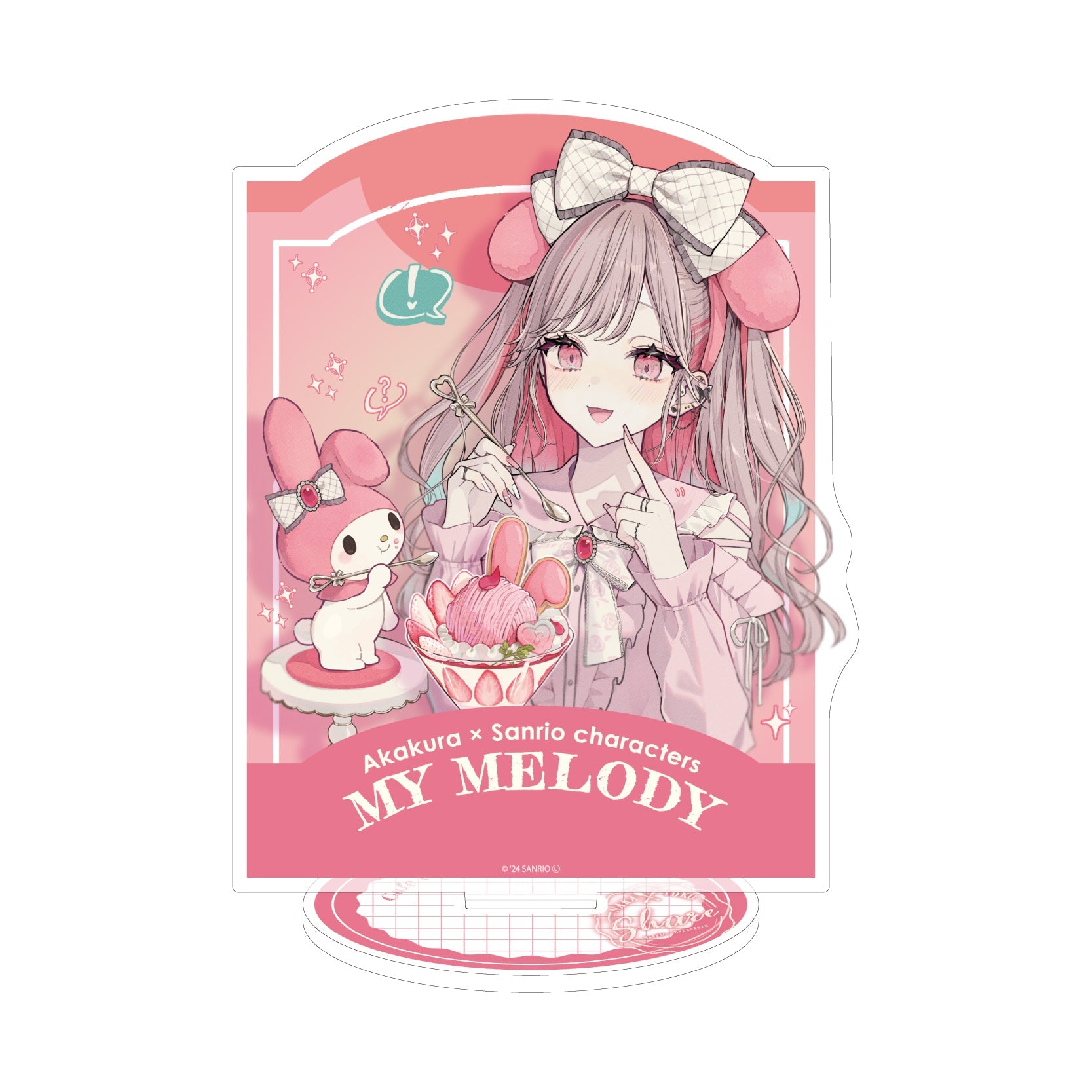 [MY MELODY] "Akakura x Sanrio: Cafe & Parfait" Acrylic Stand - Rosey’s Kawaii Shop