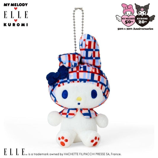 [MY MELODY] "ELLE x My Melody & Kuromi" Plush Keychain - Rosey’s Kawaii Shop