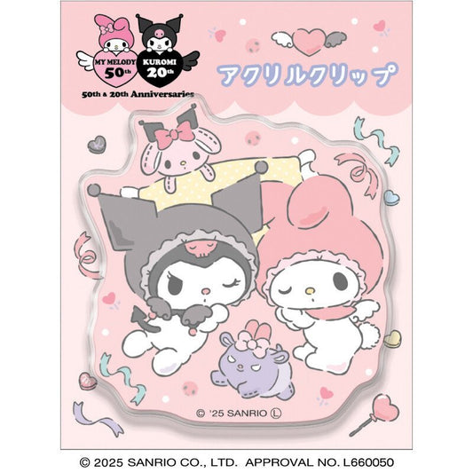 "My Melody & Kuromi 50th & 20th Anniversary" Acrylic Clip - Rosey’s Kawaii Shop