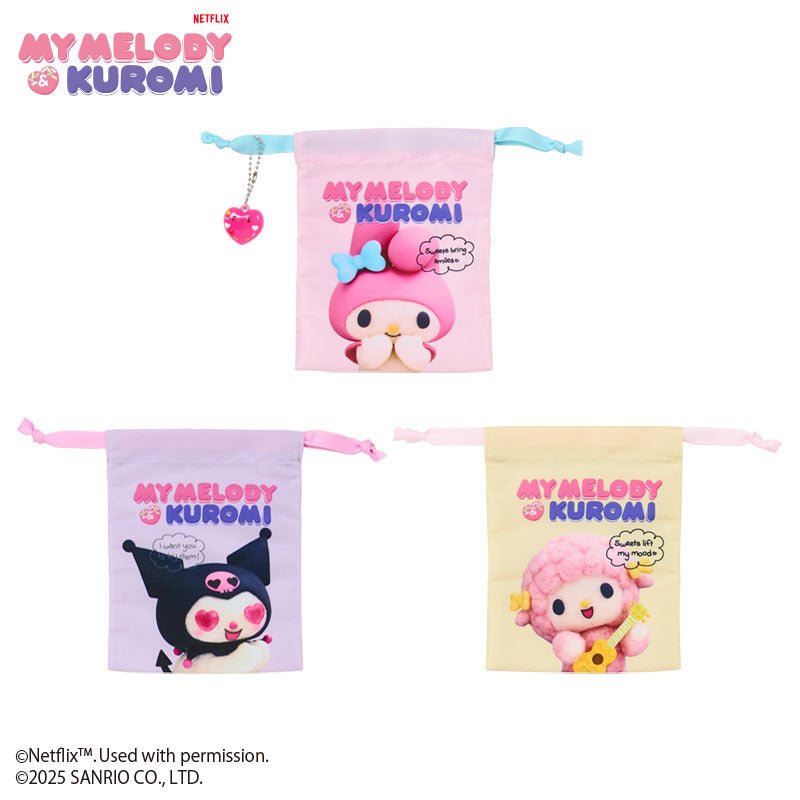 "My Melody & Kuromi NETFLIX Series" Drawstring Bag Set - Rosey’s Kawaii Shop