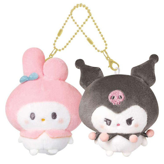 [MY MELODY / KUROMI] "Sanrio Marumocchi Nikonui" Plush Keychain - Rosey’s Kawaii Shop