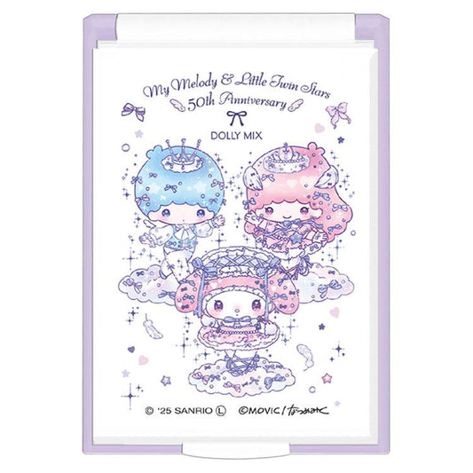 "My Melody & Little Twin Stars 50th Anniversary x DOLLY MIX" Compact Mirror - Rosey’s Kawaii Shop