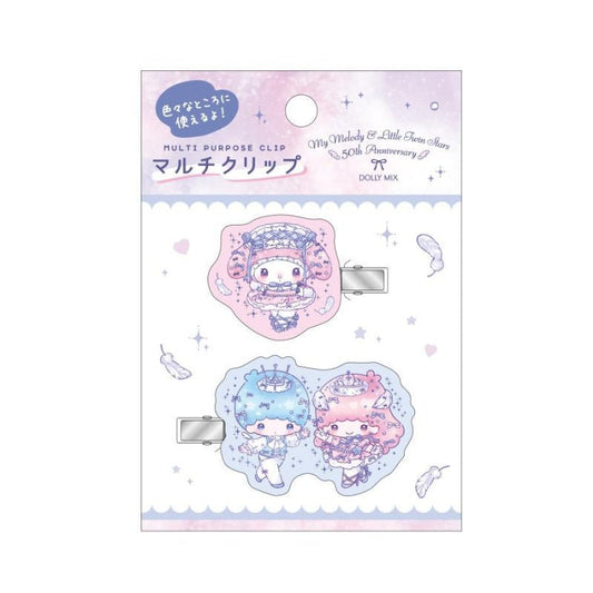 [MY MELODY & LITTLE TWIN STARS] LIMITED "DOLLY MIX x Sanrio" Multi Clip Set - Rosey’s Kawaii Shop