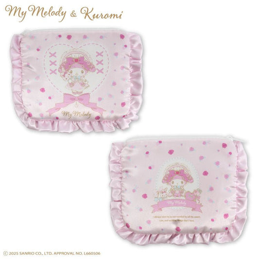[MY MELODY] "My Melody & Kuromi Lolita" Flat Pouch - Rosey’s Kawaii Shop