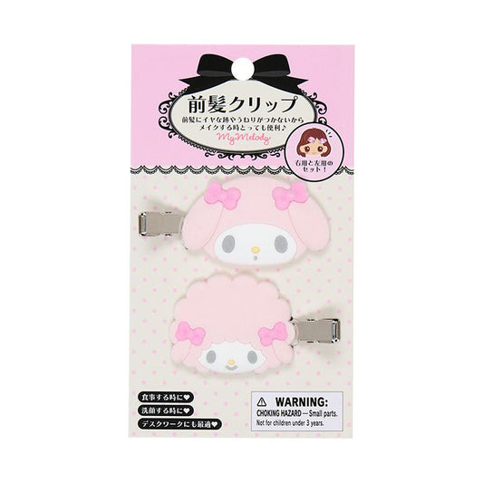 [MY MELODY] "Sanrio Flocked" Hair Clip Set - Rosey’s Kawaii Shop