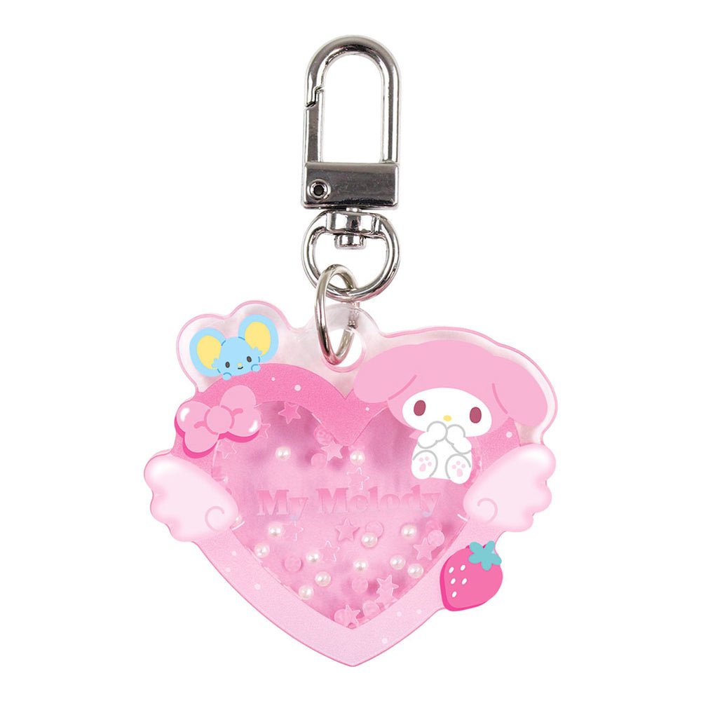 [MY MELODY] "Sanrio Glitter Heart Shaker" Keychain - Rosey’s Kawaii Shop