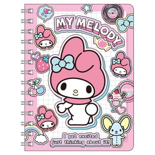 [MY MELODY] "Sanrio Petapeta Stickers" B6 Ring Notebook - Rosey’s Kawaii Shop