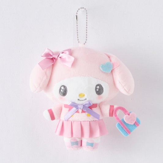 [MY MELODY] "Sanrio School Girl" Plush Keychain - Rosey’s Kawaii Shop