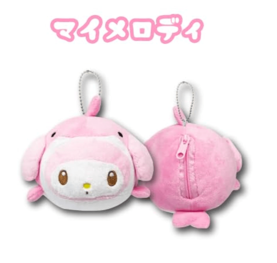 [MY MELODY] "Sanrio Sea Creatures" Daifuku Shaped Mascot Pouch - Rosey’s Kawaii Shop