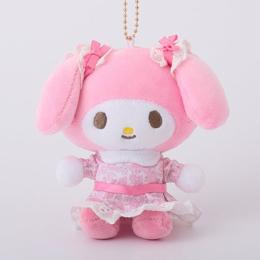 [MY MELODY] "Sanrio Textile Flower" Plush Keychain - Rosey’s Kawaii Shop