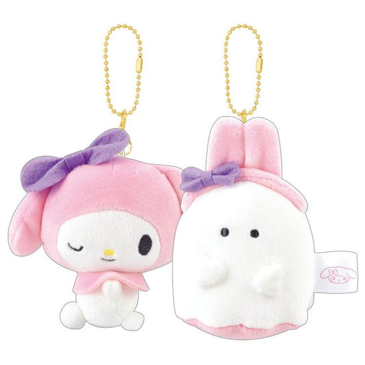 [MY MELODY] "Sanrio x Obakenu Nikonui" Plush Keychain Set - Rosey’s Kawaii Shop